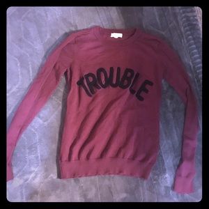 Trouble kitschy pinup slimming sweater XS
